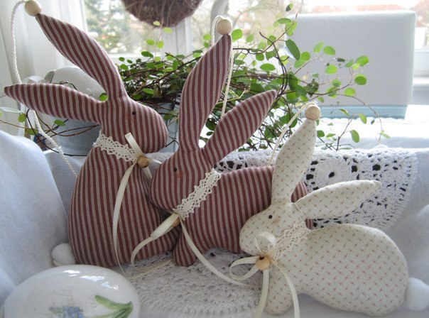 Текстильные зайки