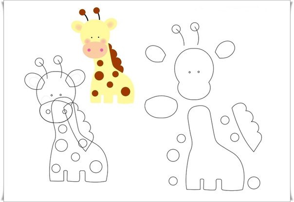 животные из фетра. выкройки животные из фетра. выкройки