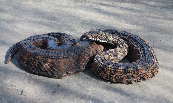 Необычайные создания, выполненные из металлолома