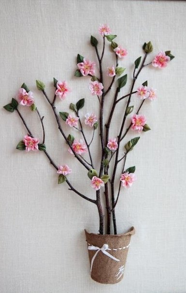 объемная картина "дерево с цветами"
