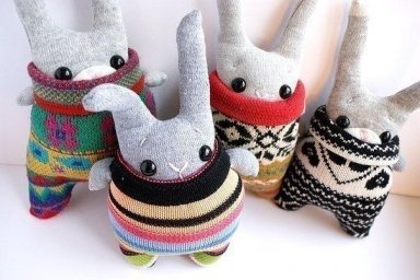 Мягкие игрушки из старого трикотажа