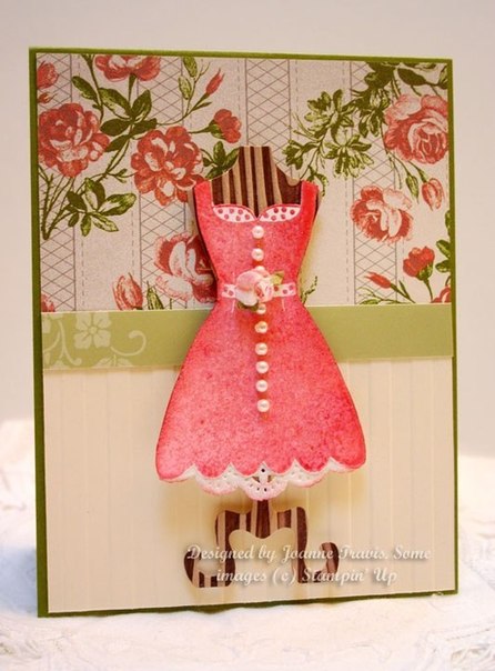 Открытки с платьями. идеи.