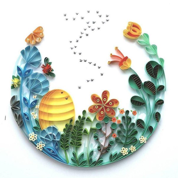 Шикарные картины в технике квиллинг