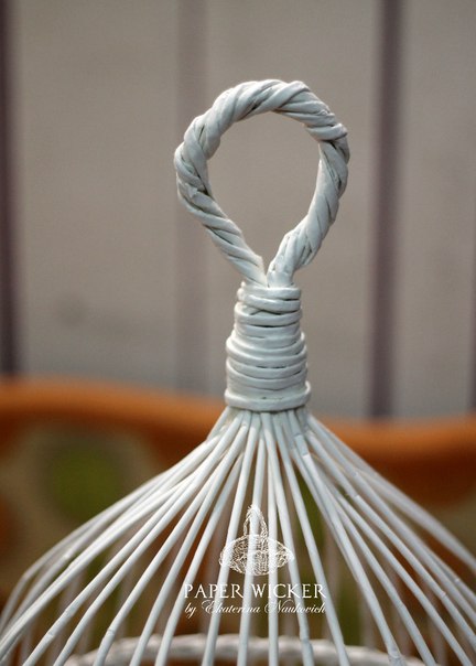 Клеточка из газетных трубочек