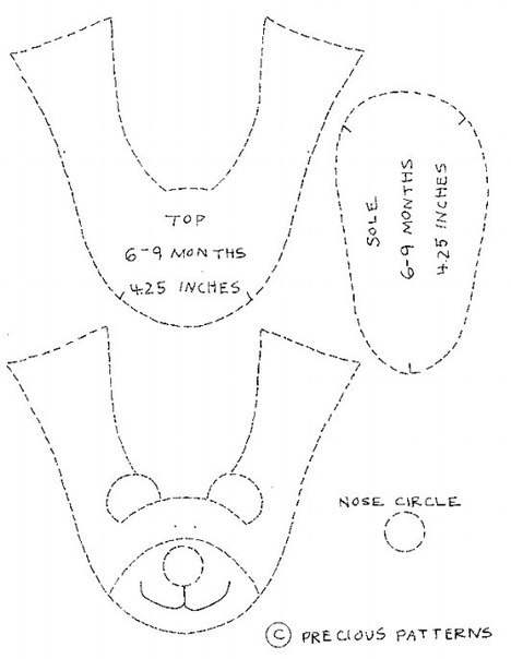 Шьем пинетки из фетра