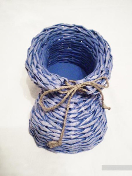 башмачок из газетных трубочек. мастер-класс.