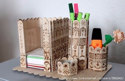 Поделки из палочек от мороженого