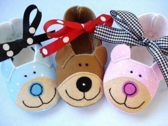 Шьем пинетки из фетра