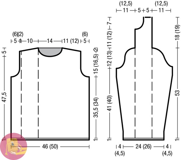 Элегантный джемпер с полосами ажурного узора