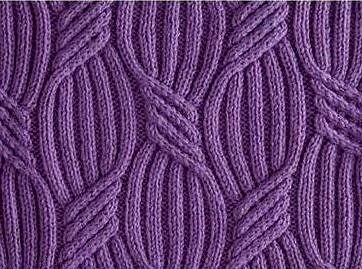 Элегантный  узор спицами с переплетениями