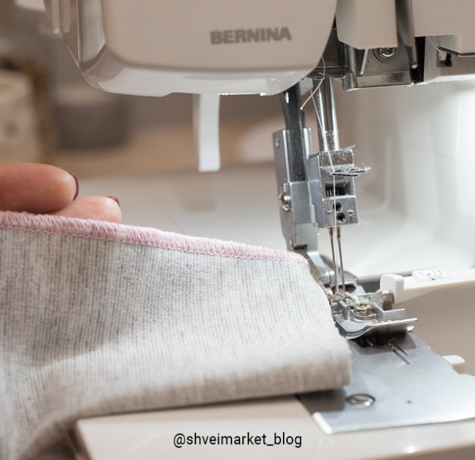 Как выполнить имитацию плоского шва на оверлоке