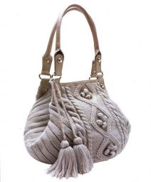 ​Красивая вязaная сумка спицами