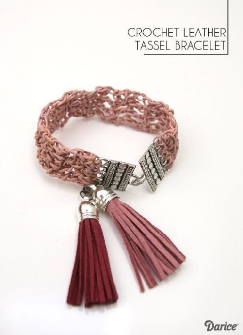 Вязанный крючком браслет: мастер-класс