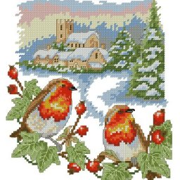 Вышиваем зимних птичек