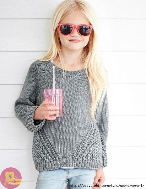 Пуловер для девочки: схема узора
