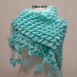 Схема вязания узора чешуйка