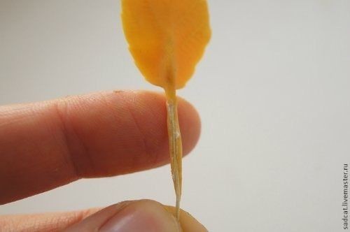 Веточка шиповника из полимерной глины: мастер-класс