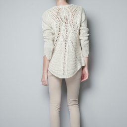 Выразительный ажур - свитер спицами