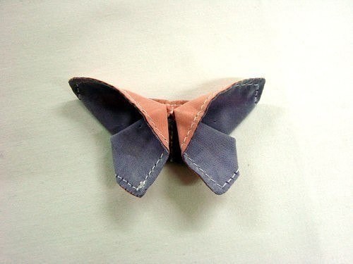 Бабочки из ткани в технике оригами