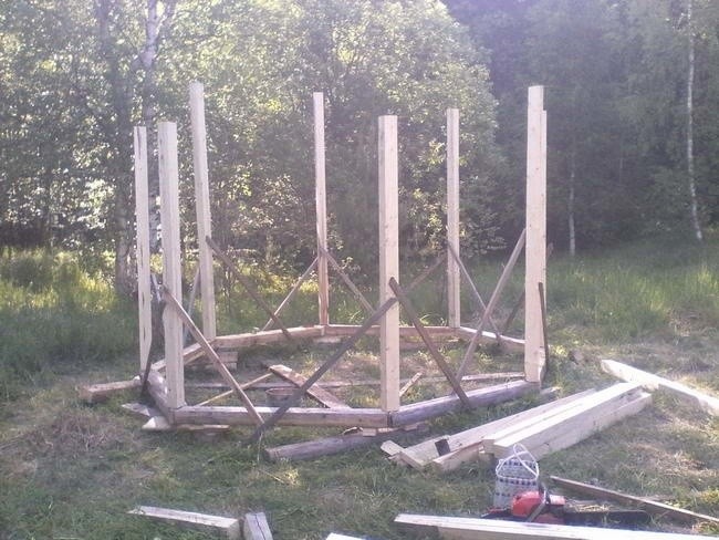 Строительство восьмиугольной беседки с крышей из металлопрофиля своими руками