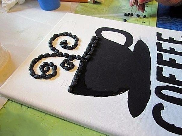 Панно из фасоли на кухню