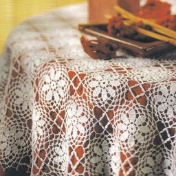 Скатерть из мотивов крючком