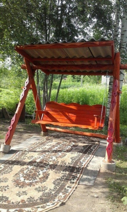 Деревянные качели или подвесная скамья на дачу своими руками