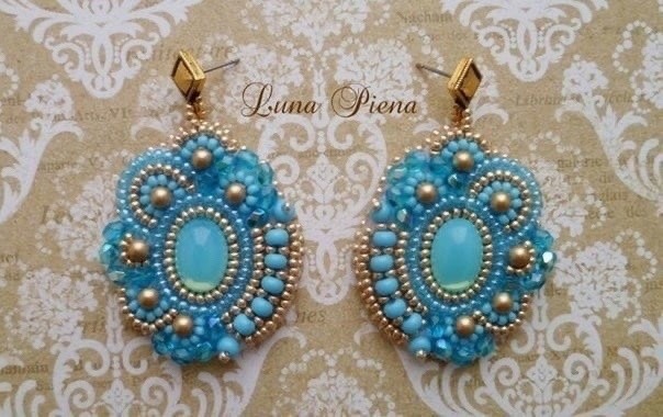 Серёжки в интересной технике