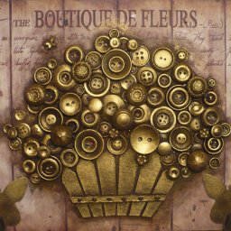 Панно из пуговиц