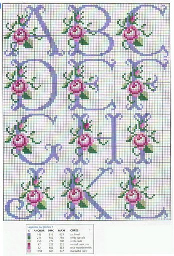 Монограммы в технике вышивки крестом, чтобы ваши вещи стали неповторимыми