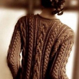 Пальто с узором из кос