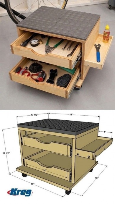 Тумба-верстак для ремонта велосипедов своими руками