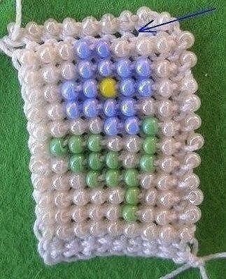 Тунисское вязание с бисером