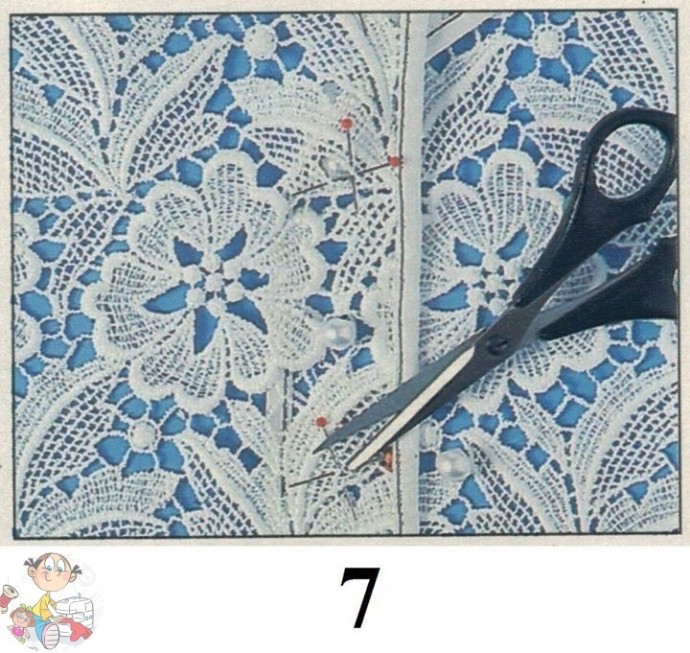 Косая бейка для обработки изделий из кружева