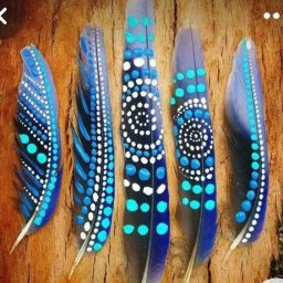 ​Рисуем на перьях