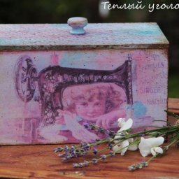 Декорирование короба для рукоделия