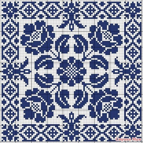 Квадратные мотивы для жаккарда