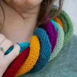 ​Оригинальный шарфик или как использовать остатки пряжи