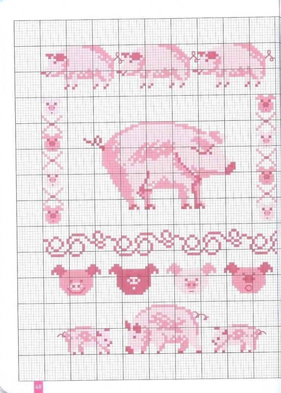 Схемы вышивки в одной цветовой гамме