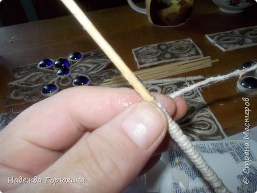 ​Шкатулка в технике джутовой филиграни