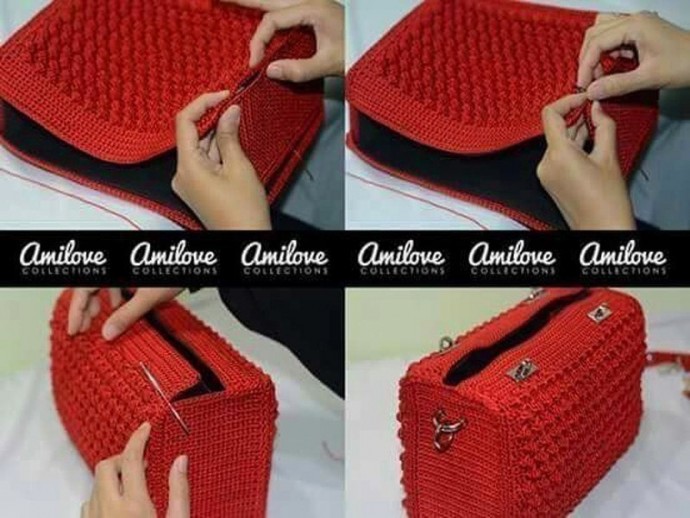 Geniş örgü çanta