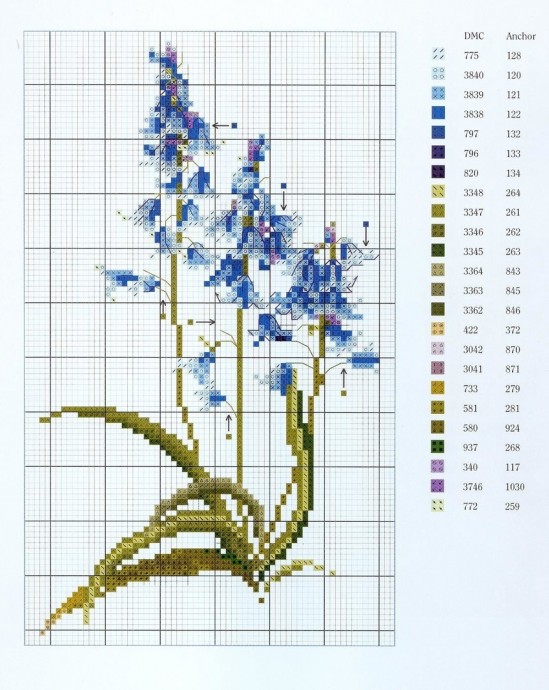 Вышиваем небольшие цветочки