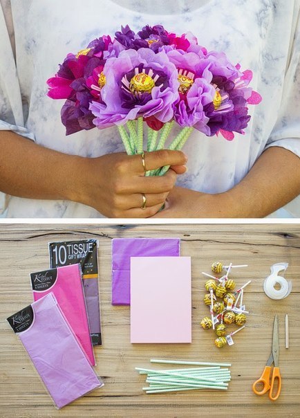 Чупочупсовый букет: вкусная красота