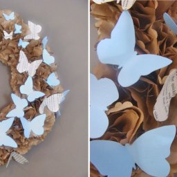 Интерьерный венок из бумаги