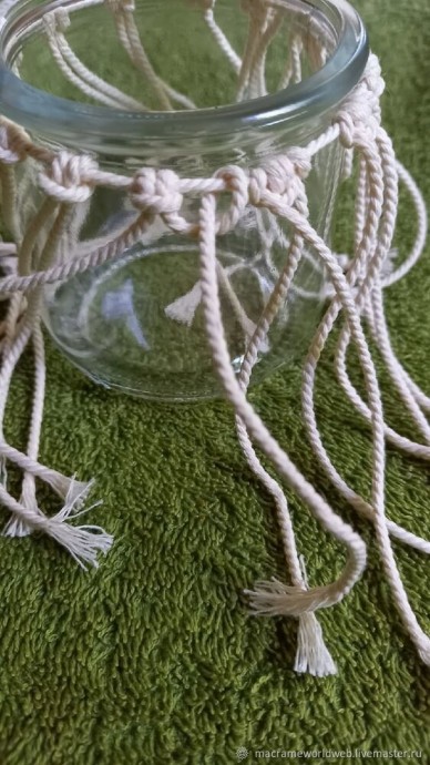 Подсвечник в технике макраме Подсвечник в технике макраме