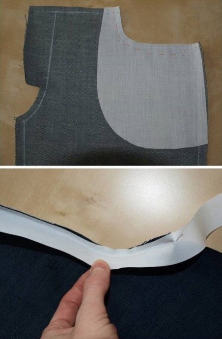 ​Обработка боковых карманов на джинсах