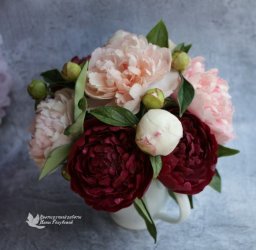 Реалистичные пионы из холодного фарфора