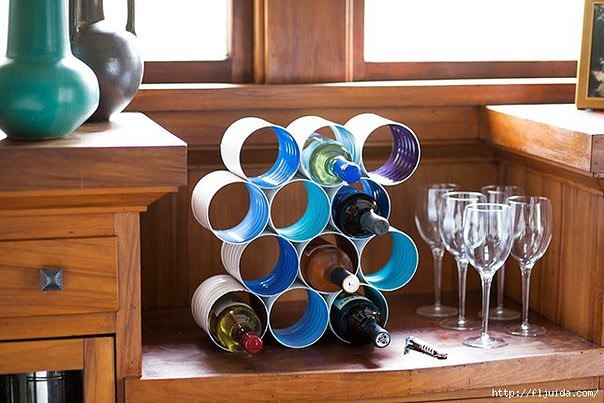 Стойка для бутылок своими руками