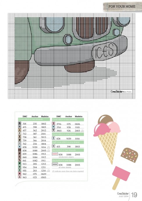 Вышивка "Веселый автобус"