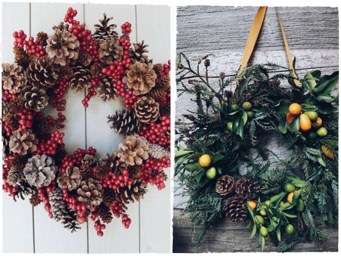 Идеи для декора: новогодние веночки